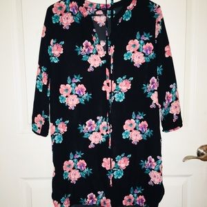 Floral cashmere dress